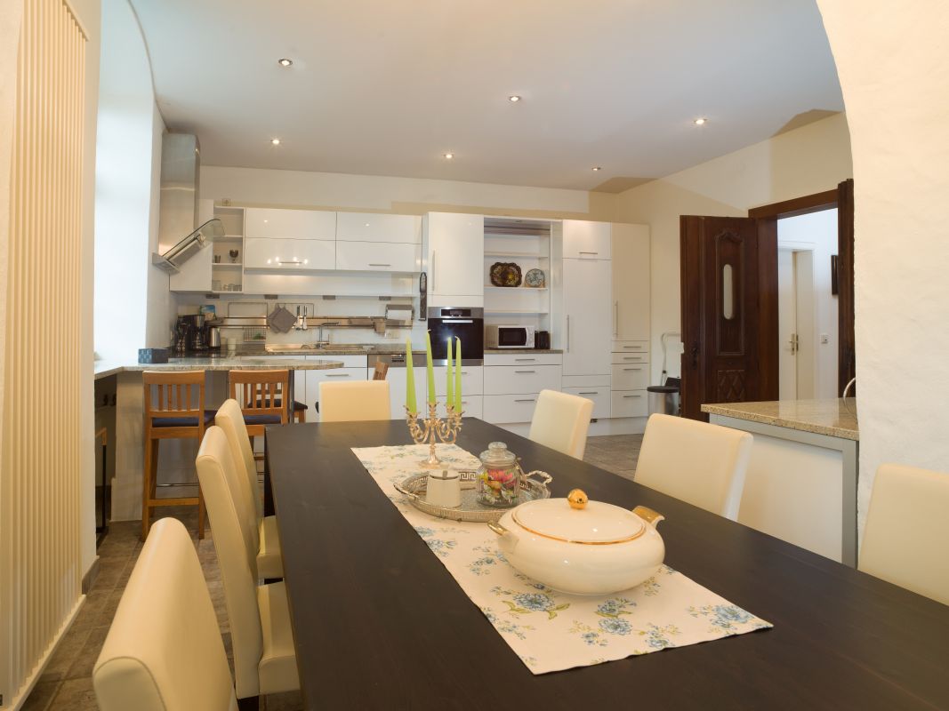 Dining room and kitchen view 1